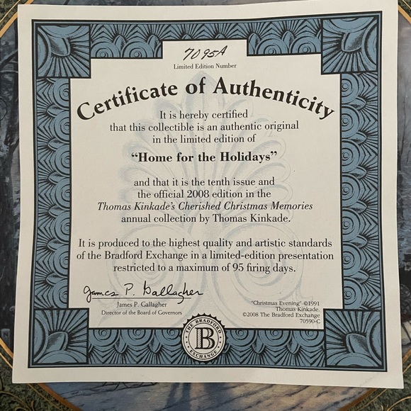 Thomas Kinkade Home for the Holidays - 2008 - Picture 3 of 6